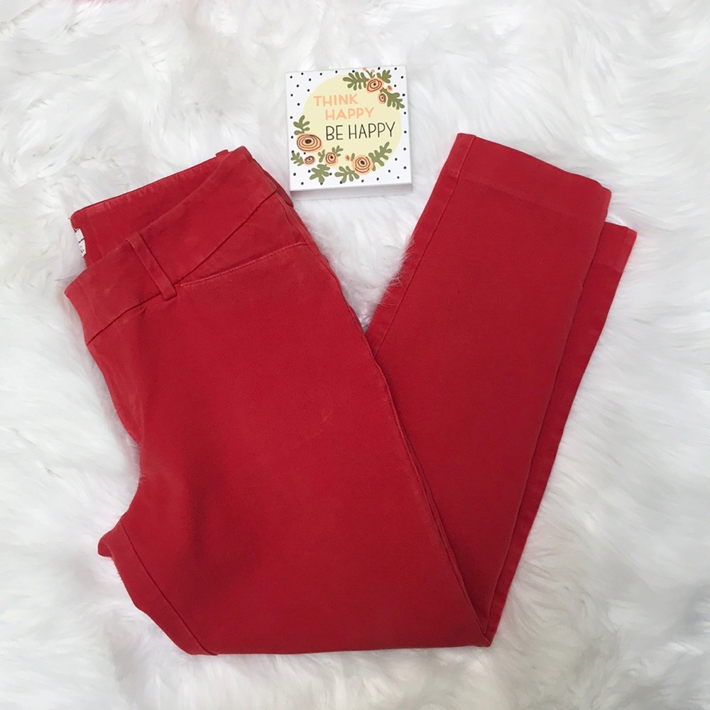 Merona Stretchy Capri Pants Red Size 8